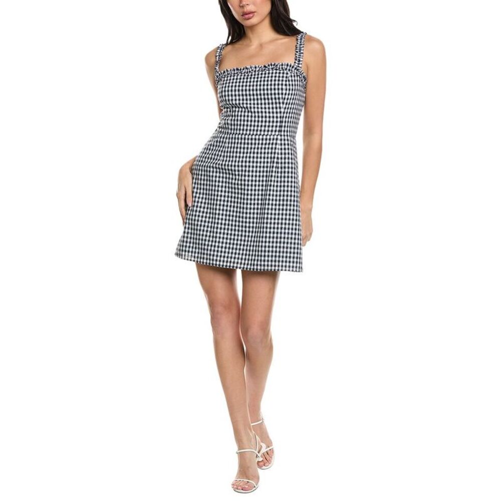 Seraphina Womens  Sleeveless Linen-Blend Mini Dress, Navy